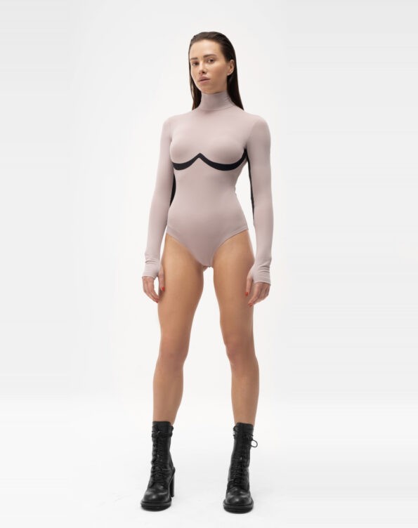 Bodysuit with inserts under the breasts