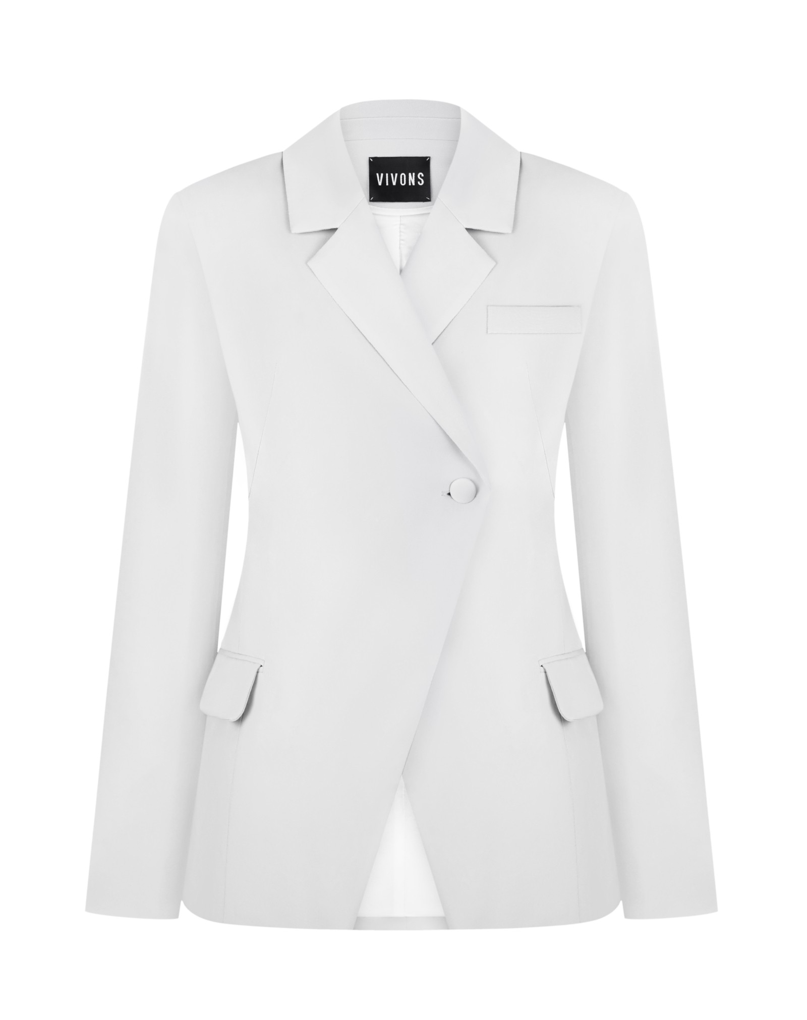 Jacket asymmetry white