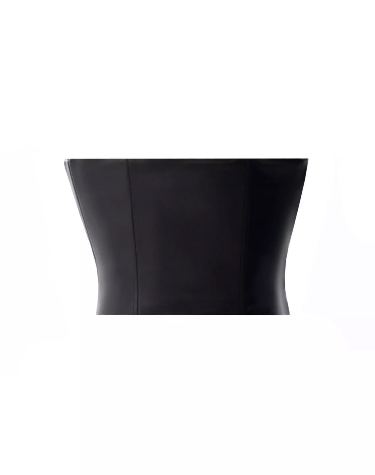 Сorset under the chest made of eco leather black