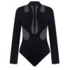 Black mesh bodysuit