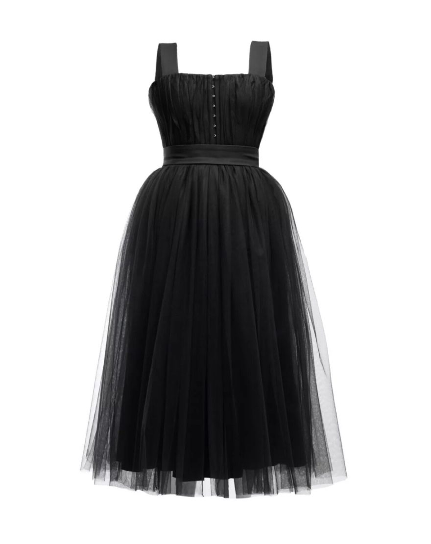 Вечірня корсетна сукня чорного кольору