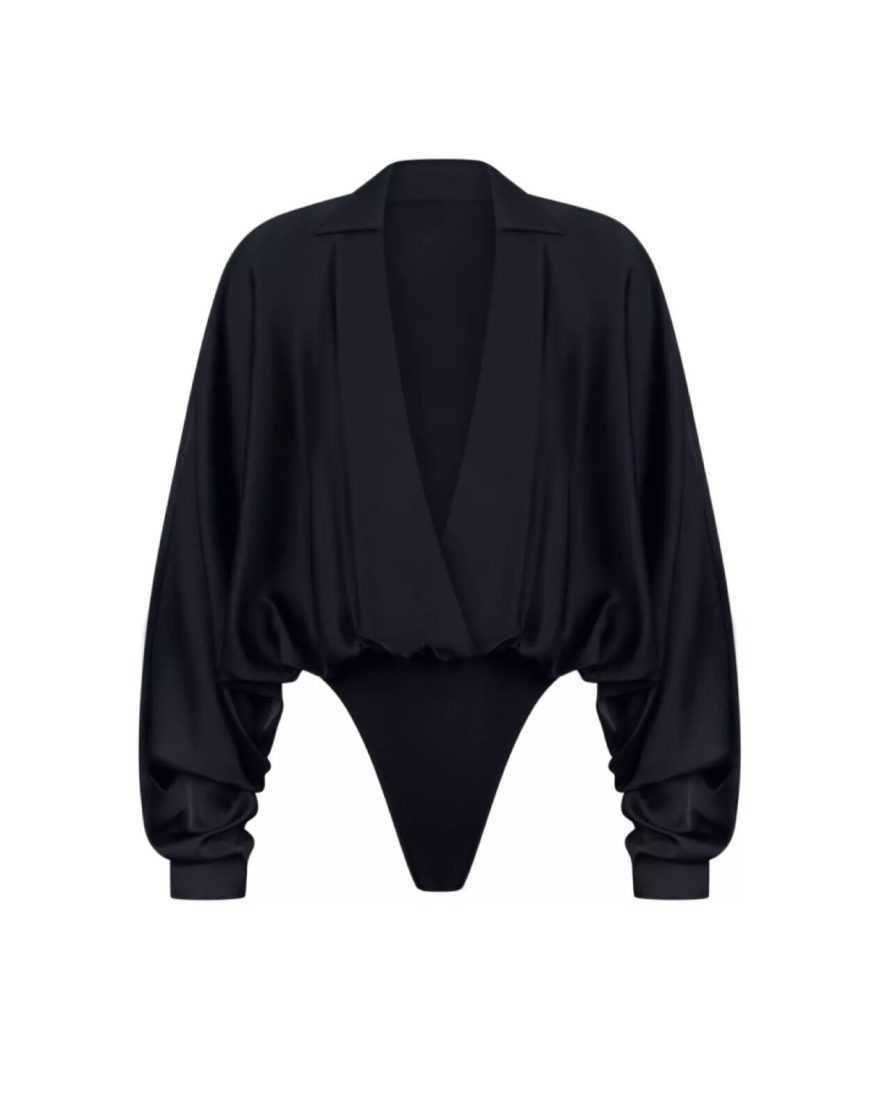Блуза кімоно чорного кольору