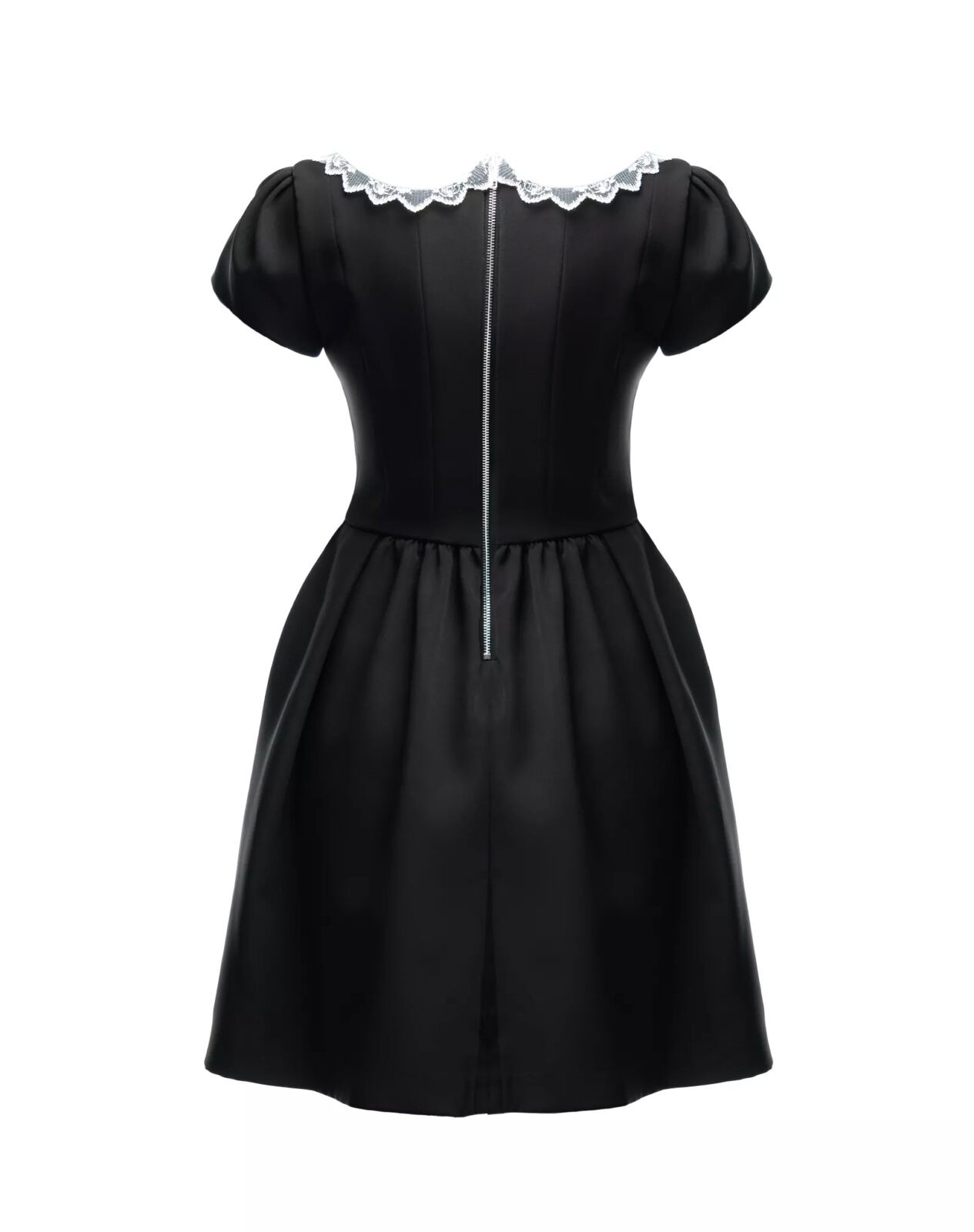 Dress with a white collar black
