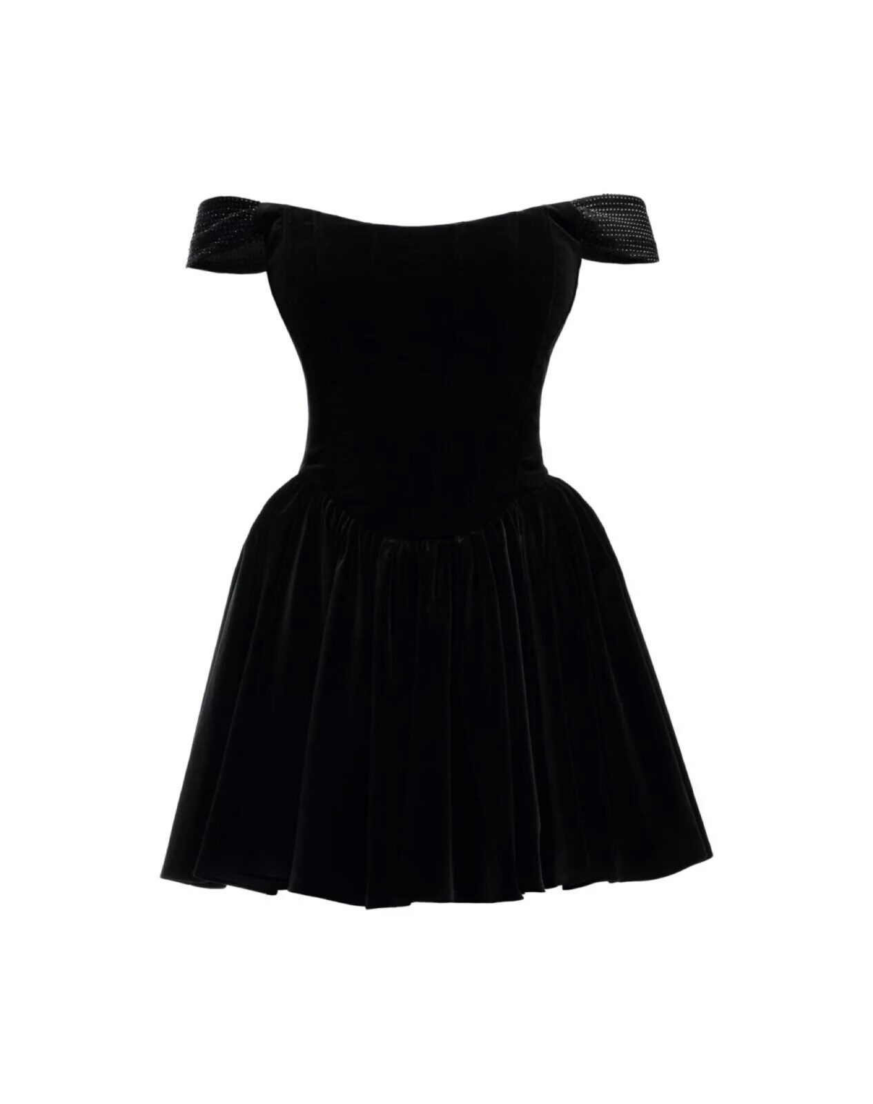 Velvet corset dress black