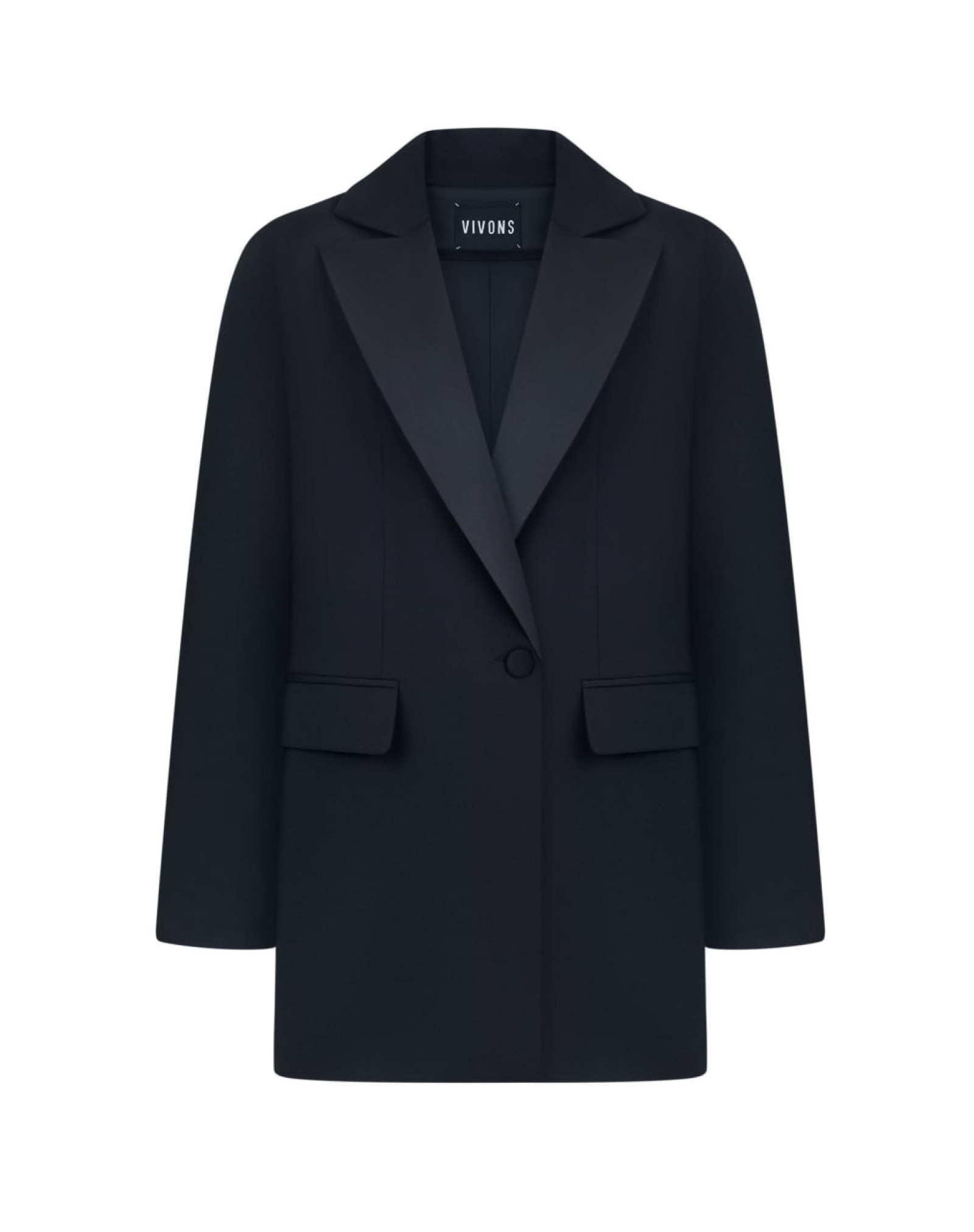 Women’s jacket with black satin trim