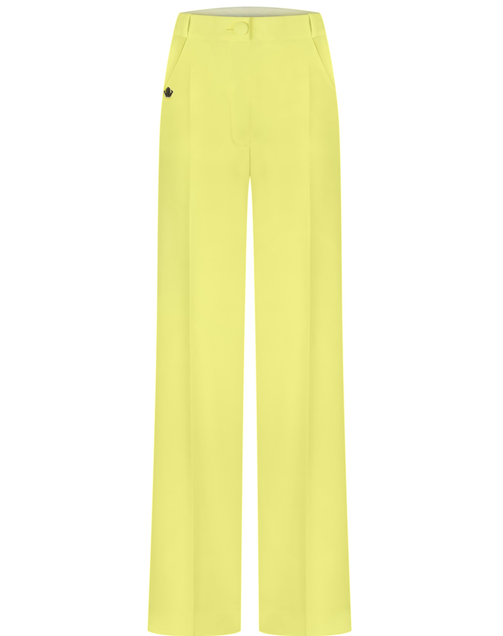 Pants with arrows made of suit fabric yellow