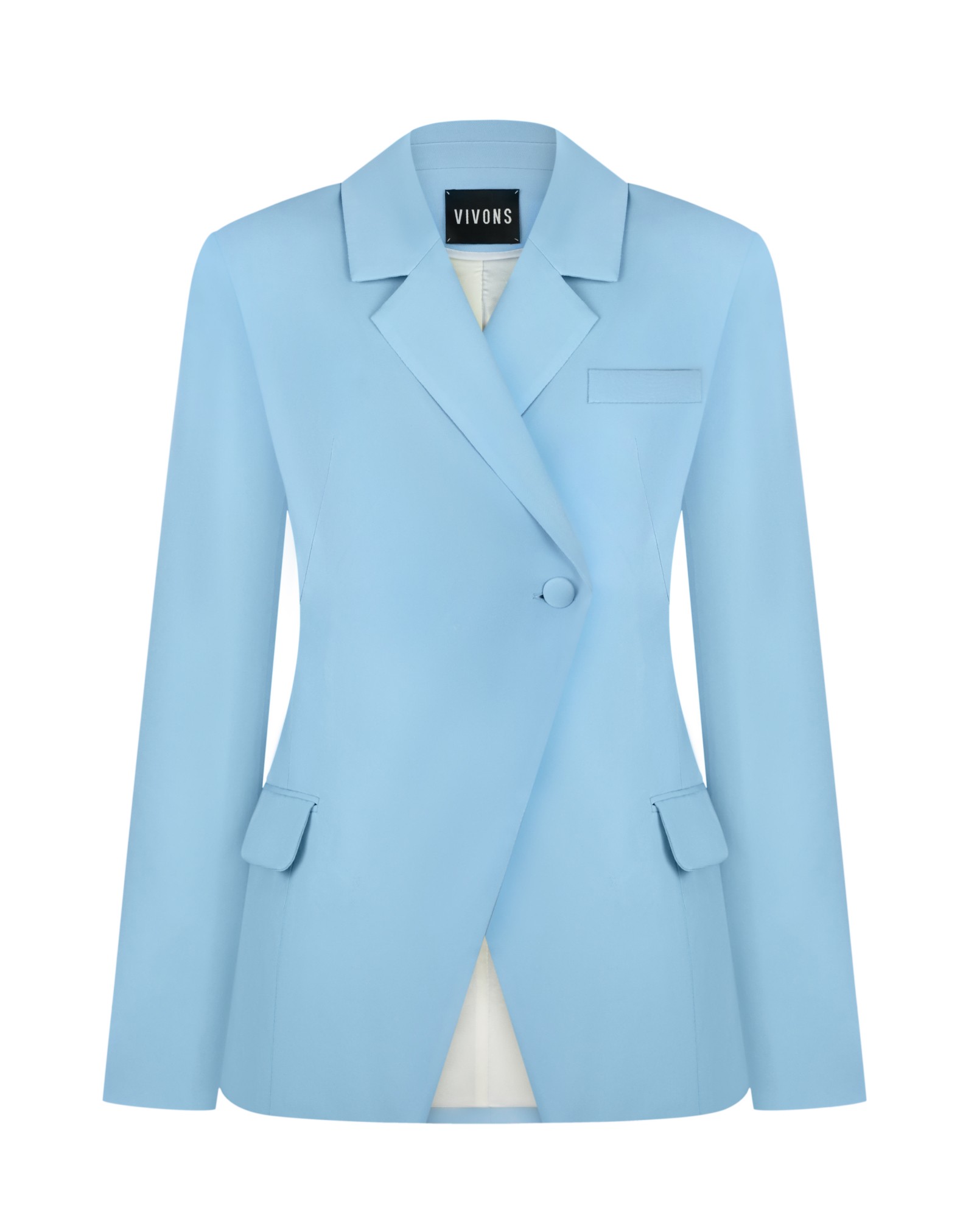 Jacket asymmetry blue