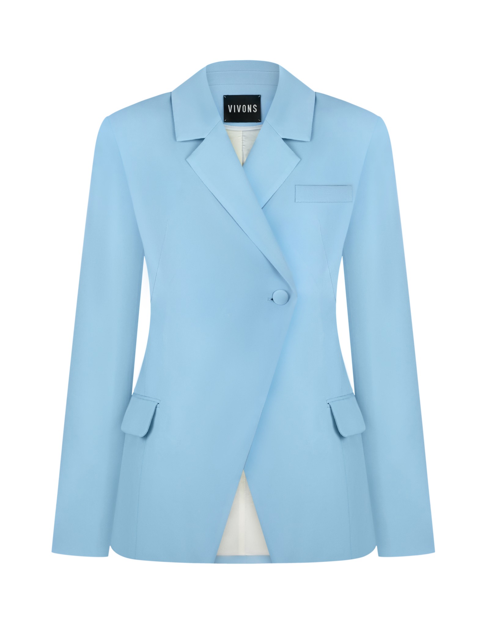 Jacket asymmetry blue