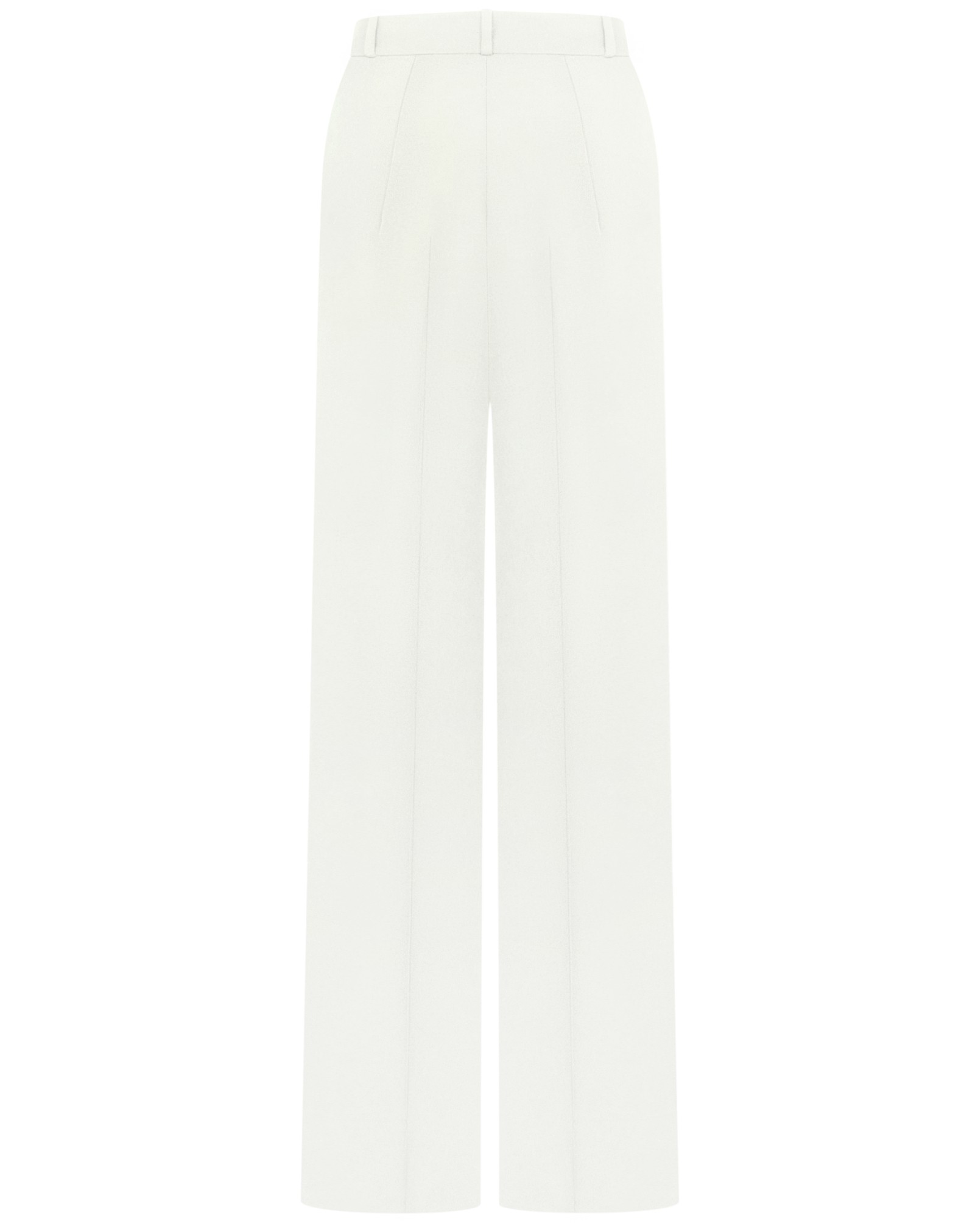 Pants with stripes made of milk-colored suit fabric