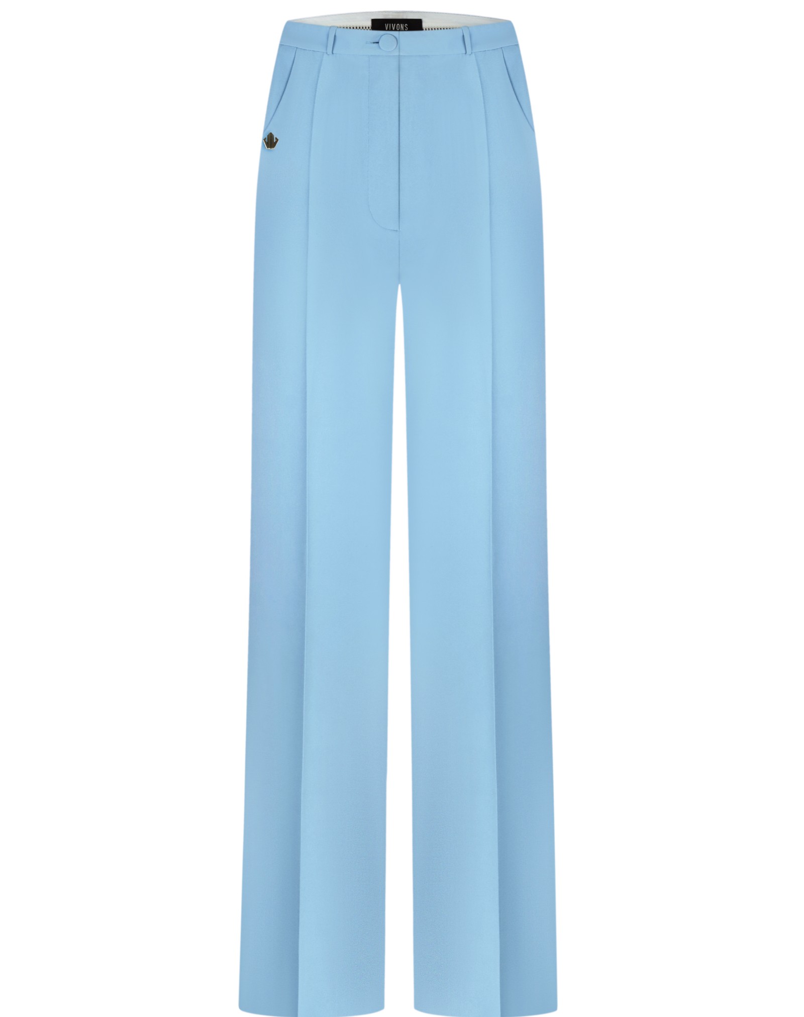 Pants with arrows made of suit fabric blue
